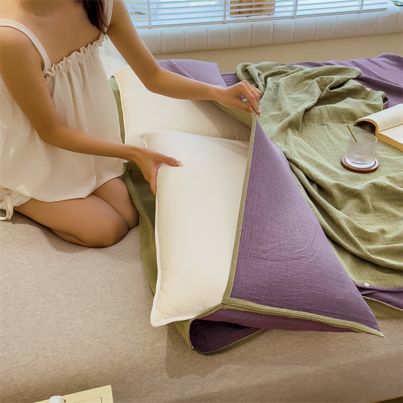 A类全棉双层纱旅行酒店隔脏睡袋儿童午休被套单人大童防踢被