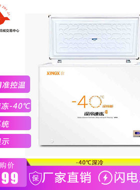 星星XINGX -40℃深冷柜家用商用小型冷藏冷冻柜卧式 电脑控温