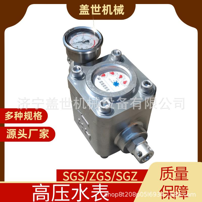 SGS双功能煤层直读式注水流量计KJ25接口水表16MPA高压矿用水表