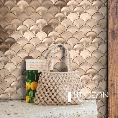 北欧龙鳞扇形马赛克鱼鳞墙面电视背景墙吧台咖啡馆卫生间亮光瓷砖,家装主材,马赛克,淘宝优惠券,粉丝福利购,淘宝优惠卷