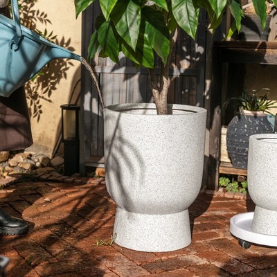 花盆大号大d绿植客厅镁泥轻奢高级感非陶瓷家用大花盆花园户外庭