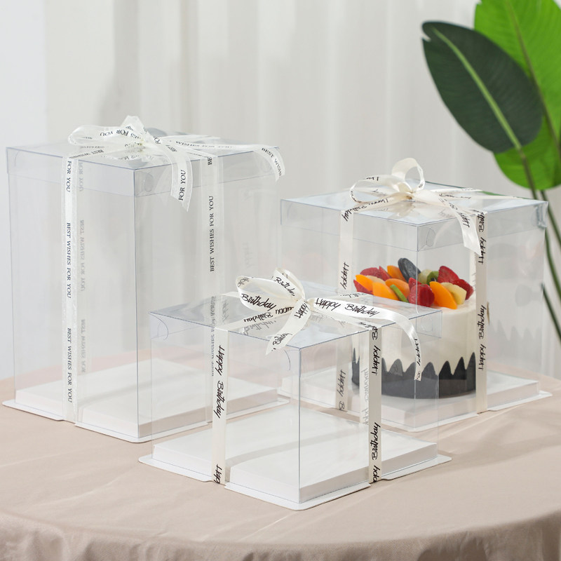 透明生日蛋糕盒子包装盒4寸6寸8寸10寸12寸单双层方形蛋糕包装盒,厨房/烹饪用具,点心包装盒/包装袋,淘宝优惠券,粉丝福利购,淘宝优惠卷