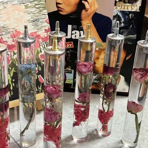玫瑰花加长把成品高颜值水晶加长玫瑰干花台球R私人浪漫透明球杆