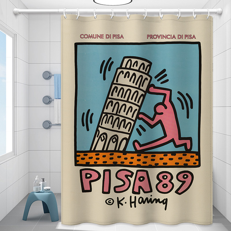 浴室防水浴帘布套装免打孔安装化妆室淋浴防霉隔断帘子窗帘高档,家庭/个人清洁工具,浴帘,淘宝优惠券,粉丝福利购,淘宝优惠卷