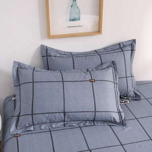 60支纯棉枕套高支高密全棉单人枕皮48x74cm一对装 枕芯套子枕袋