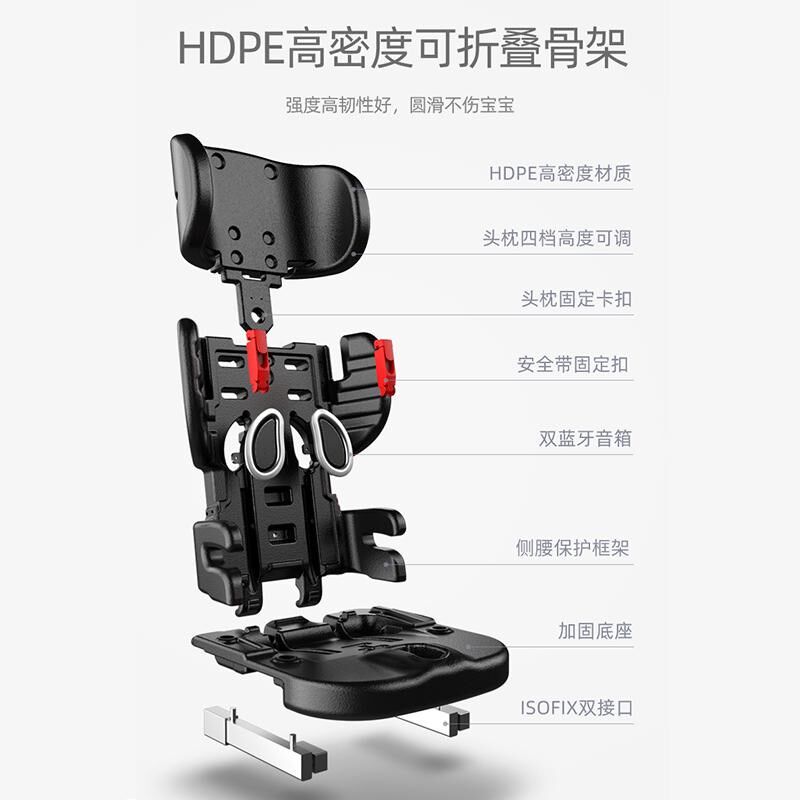 电动三轮四轮车安全座椅后排座儿童绑带宝宝防摔防掉落固定宝宝椅