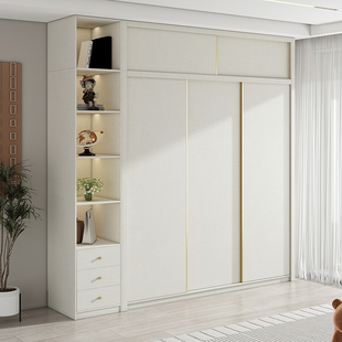 定制推拉门衣柜加高2.5/2.6/2.C8/3米移滑门家用卧室大小户型衣橱
