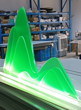 发光亚克力透明假山造景s室内酒店大堂营销中心售楼处艺术装饰品