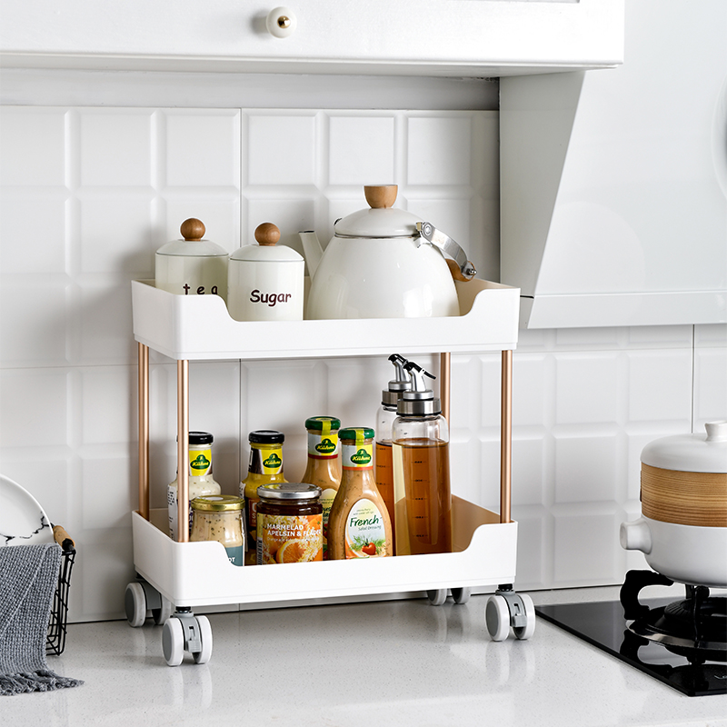 可移动置物架厨房果蔬收纳架缝隙架落地缝隙夹缝窄缝收纳移动带轮