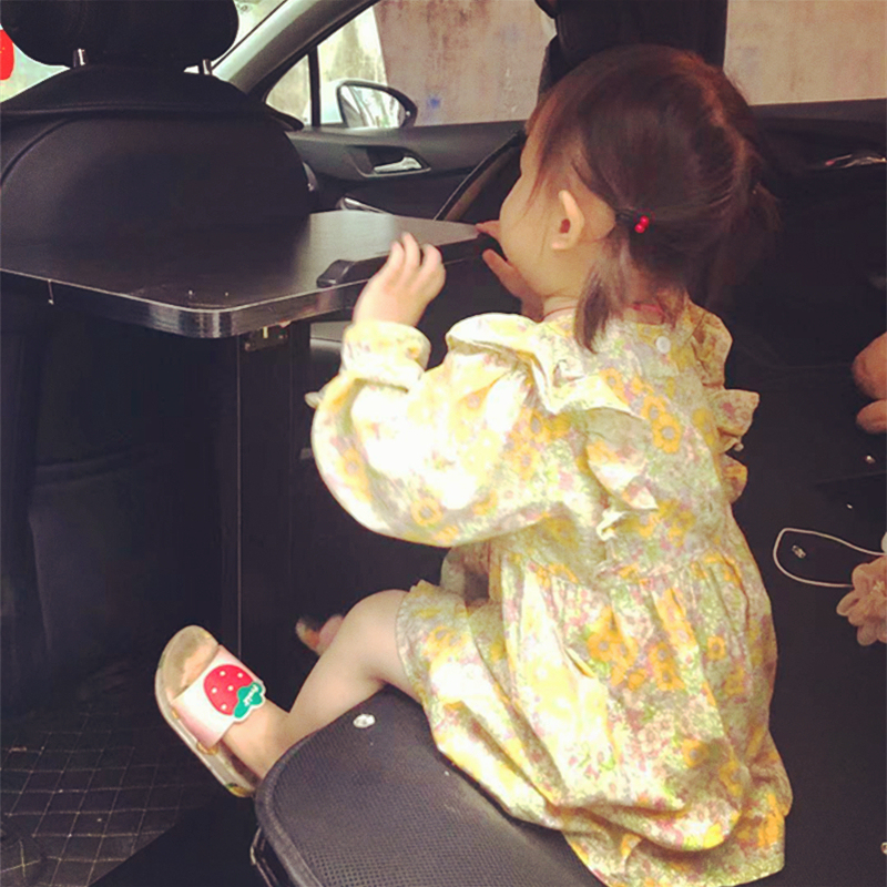 车载小桌板后排汽车餐桌折叠电脑桌小饭桌学习桌电脑架笔记本支架