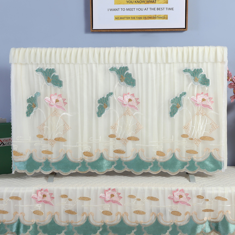 电视机防尘罩套55寸65家用挂式现代简约开机不取液晶电视盖布新款