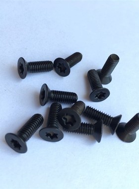 M2x32x12黑色沉头梅花防盗螺丝GB2673不锈钢高盐雾高防锈耐腐蚀