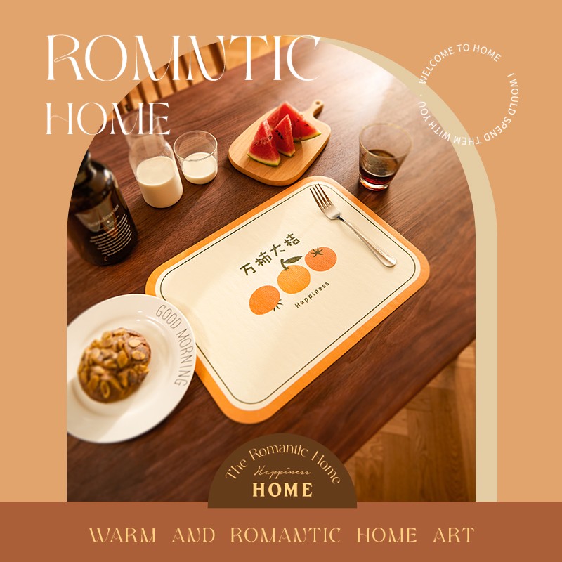 ins水果硅胶餐垫西餐餐桌垫防水防油隔热餐盘垫碗垫杯垫家用餐垫