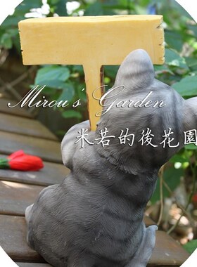 美式乡村家居客厅阳台咖啡店装饰品田园庭院动物摆件缅因猫欢迎牌