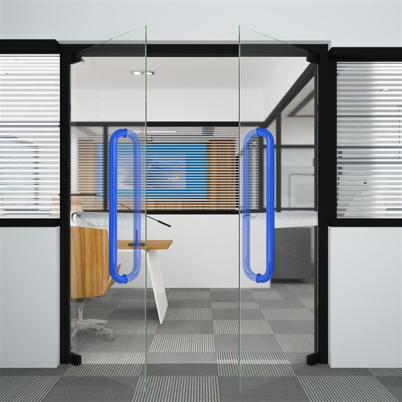 O型不锈钢玻璃门拉手大门有框蓝色中国红淋浴房木门加厚304材料