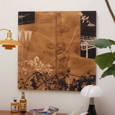 集木室物所/海i市蜃楼客厅装饰画沙发背景餐厅玄关背景墙落地画