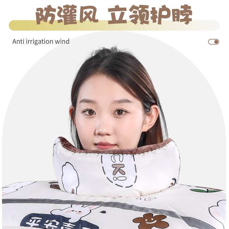 冬天大号电动车挡风被冬季加绒加厚冬款电动车特厚保暖护肩防风被