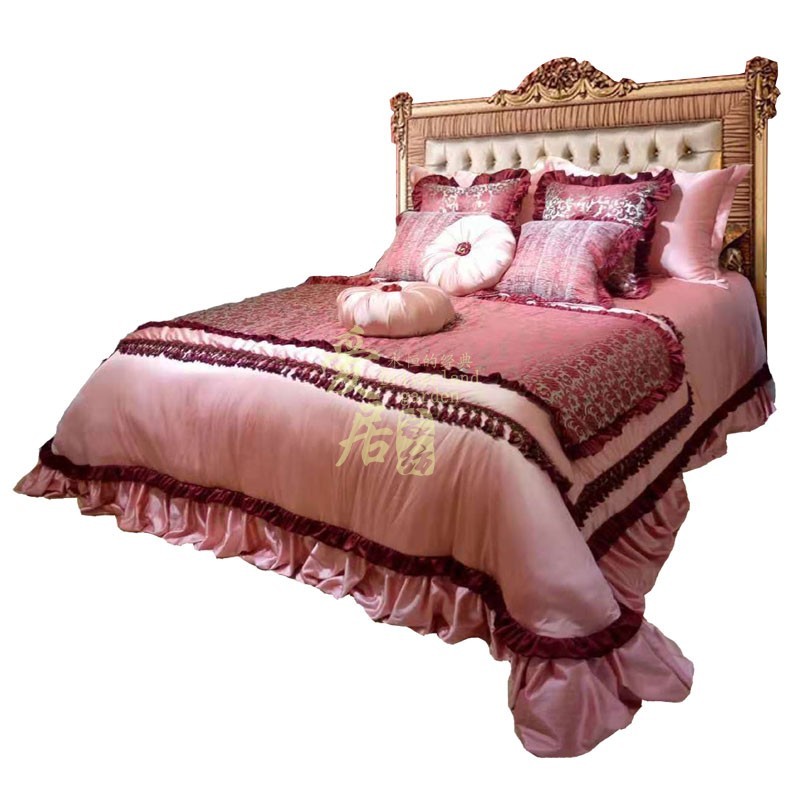 婚庆欧式床上用品多件套装奢华样板间结婚豪华法式家居大红色床品