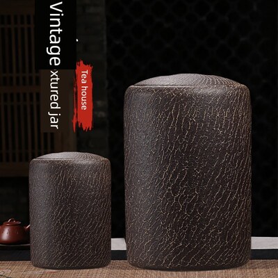 宜兴大号紫砂茶叶罐普洱密封茶缸特大码散茶存储茶饼紫砂陶罐米缸