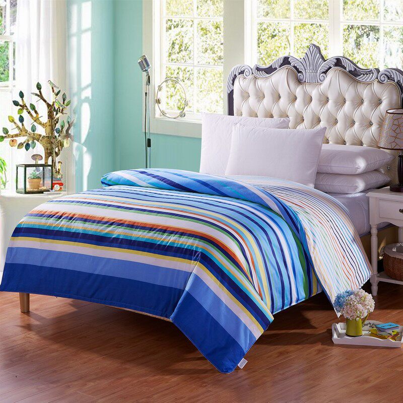 200*230cm150x200被子套1.6x2.1m 1米6条纹5格子被罩纯棉单件被套