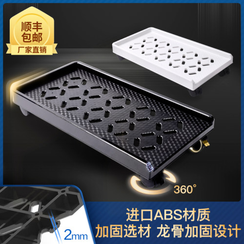 落地电脑主机托架放电q脑机箱的底座办公室移动增高带轮支架置物