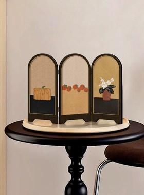 小清新绿色飞燕桌面客厅屏风摆件画法式餐厅餐边柜斗柜装饰品摆画