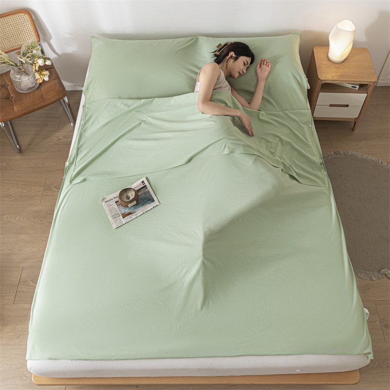 旅行酒店隔脏睡袋一体床单被套便携式四件套出差三件套非全棉