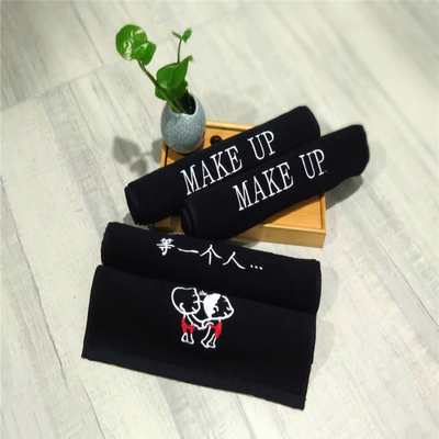 黑色化妆台布桌布化妆师专用大毛巾垫布背景布美甲桌垫定制LOGO