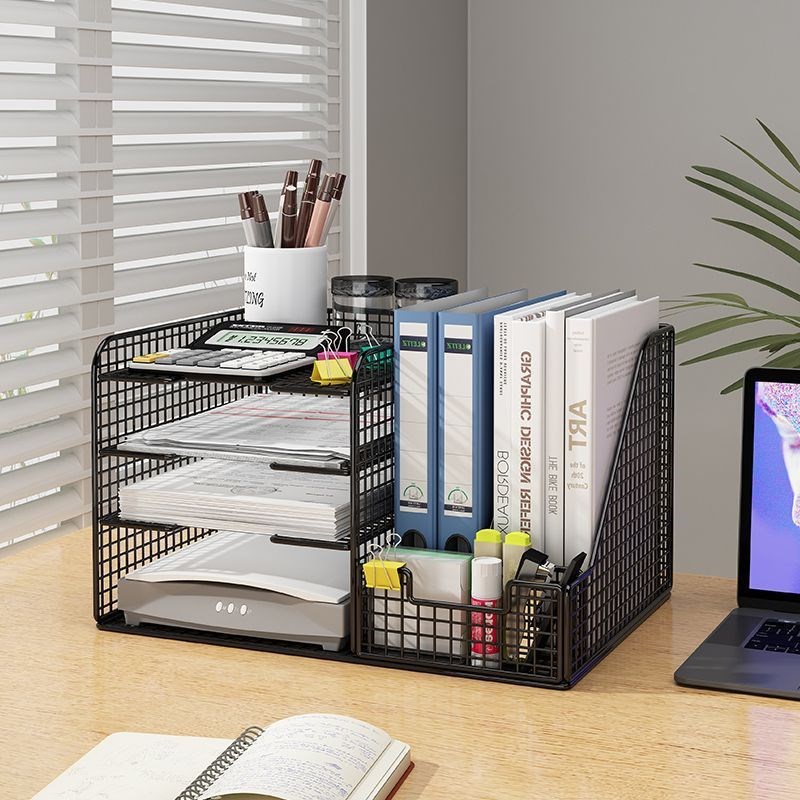 办公桌置物架文件架收纳架文件夹收纳盒文件框办公用品桌面置物架