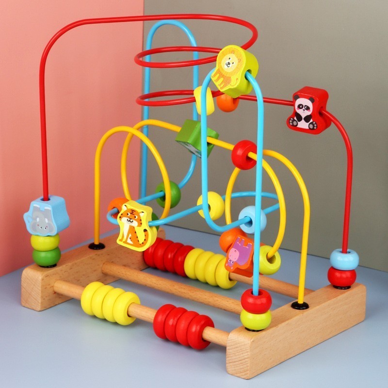 绕珠益智玩具婴儿童6积木串珠7八9以上8个月宝宝玩具0一1岁益智2