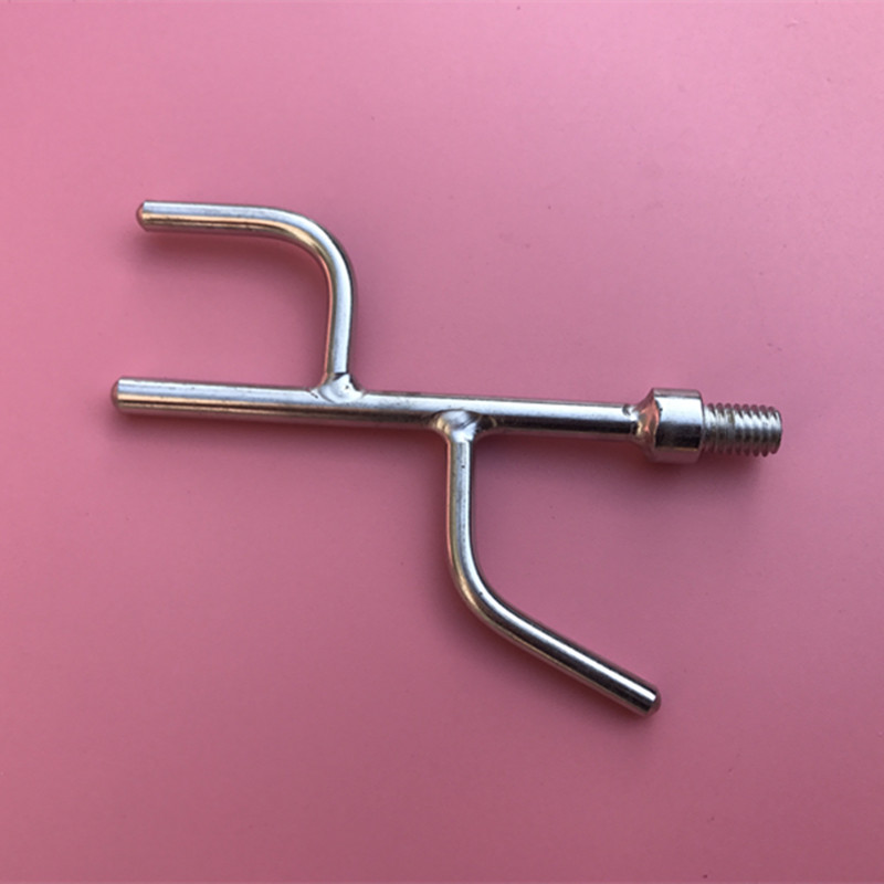 不锈钢无尖上下钩 家用伸缩杆子 实心金属挑线钩取物叉衣弯钩子