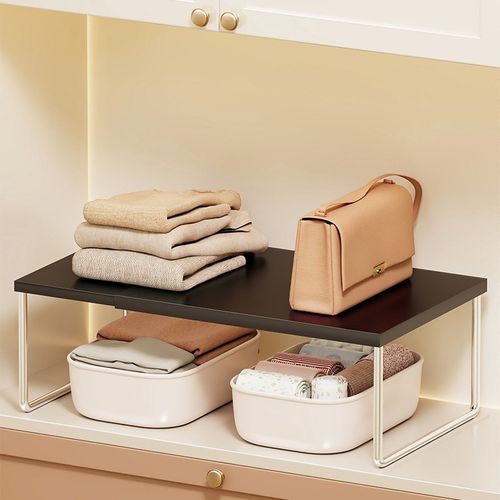 柜内分层隔板收纳架衣物整理可伸缩置物架卧室衣橱分层收纳储物架