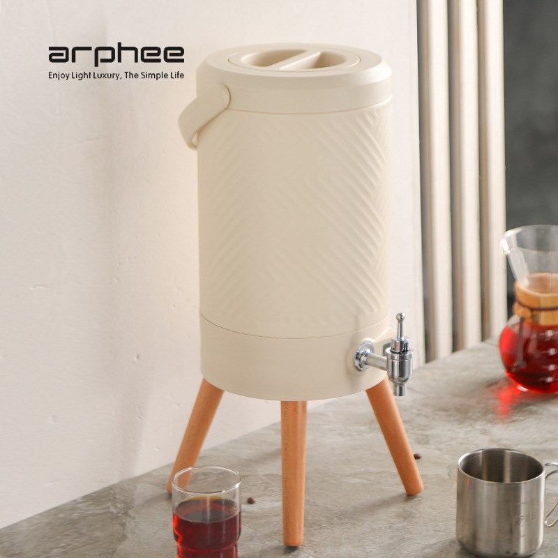 高颜值保温桶家用日式304不锈钢大容量商用保冷奶茶桶热水茶水桶