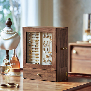 2024新款胡桃木国风高档精致新婚礼物五金首饰R盒收纳盒女神节礼