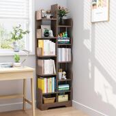 书架落地置物架一体墙书柜靠约子学生用多层儿童收纳架子简现见详