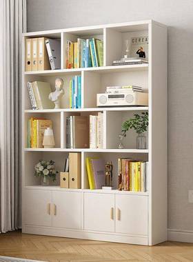 儿童实木书靠架落地物架多层客墙柜子储物柜学厅置生收纳VSE家用