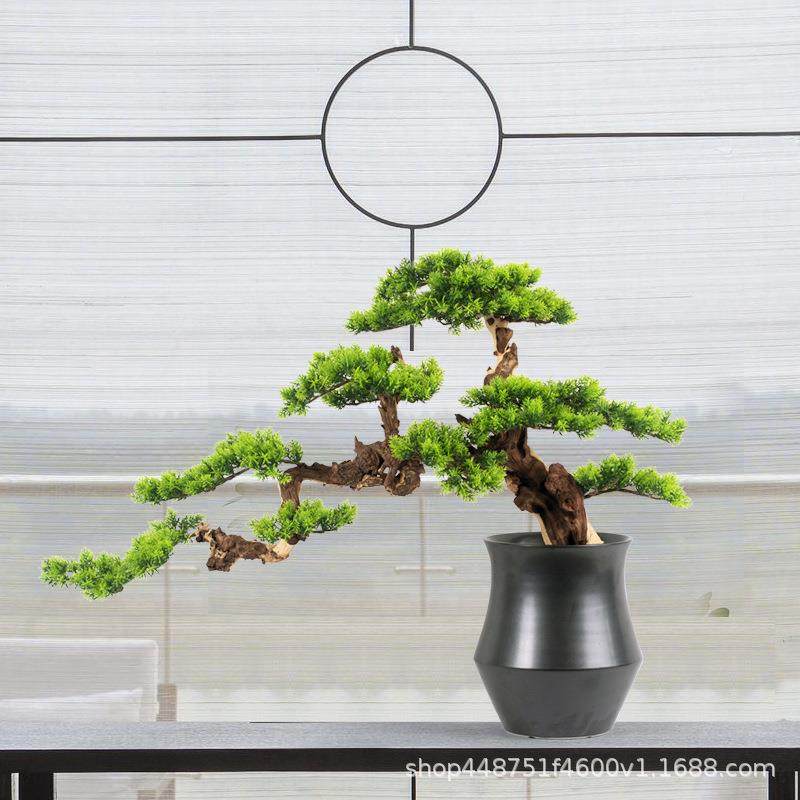 仿真样迎客松盆景中摆件厅式家居客办公241室玄关装饰品板间软装,鲜花速递/花卉仿真/绿植园艺,仿真绿植,淘宝优惠券,粉丝福利购,淘宝优惠卷