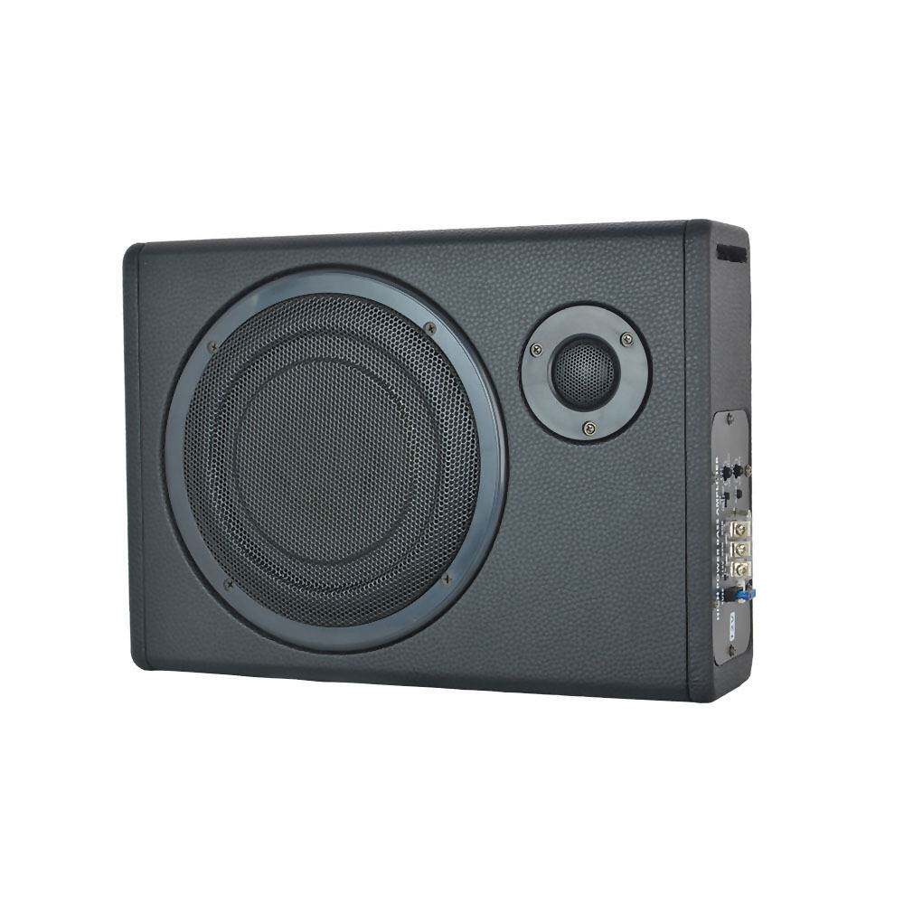 虎纹制 8寸汽车音响超薄低音炮12V带高音有源车载座椅下改装音箱