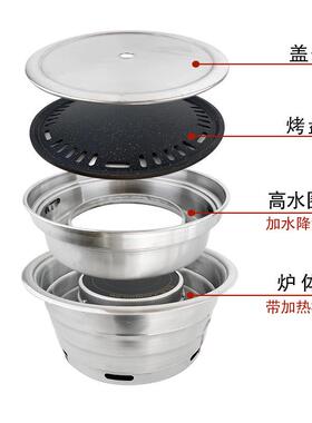 上大号上排烟电陶炉烤炉韩式烤肉镶水嵌式电烤肉LFQ炉高圈肉排烧