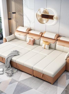 简发约现两代沙发床角免洗科技布轻奢可折叠储P750物转组合直排用沙床