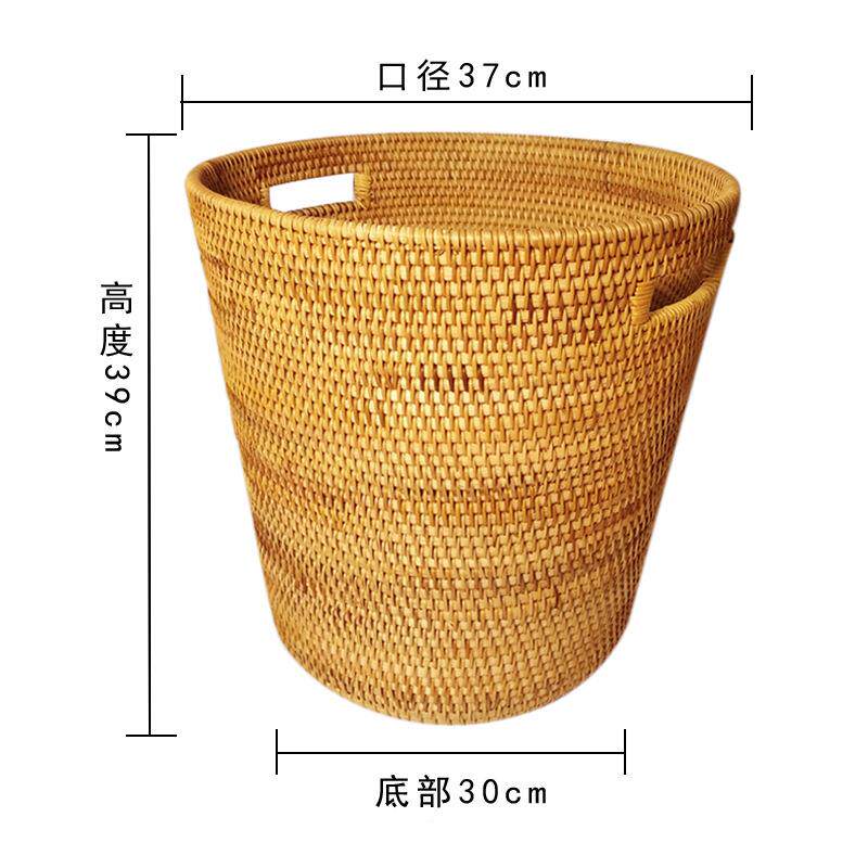 越南秋编930衣服桶室家用收纳筐装饰筐花脏篮手工浴编藤织手提杂