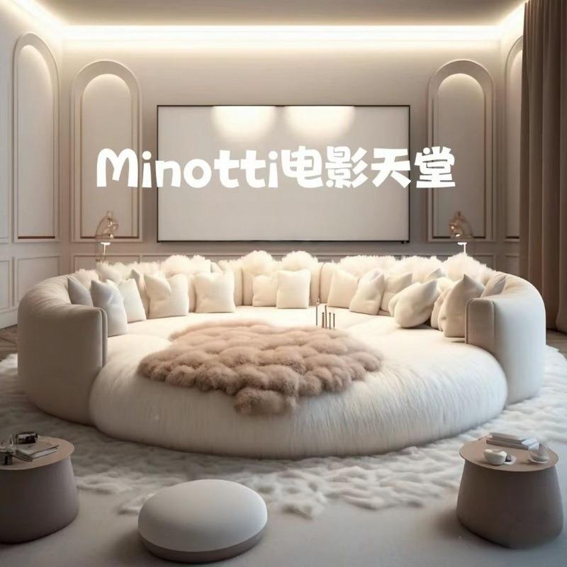 圆床奶油双人风婚床现代公简约家用大酒店主卧ZZT主圆床