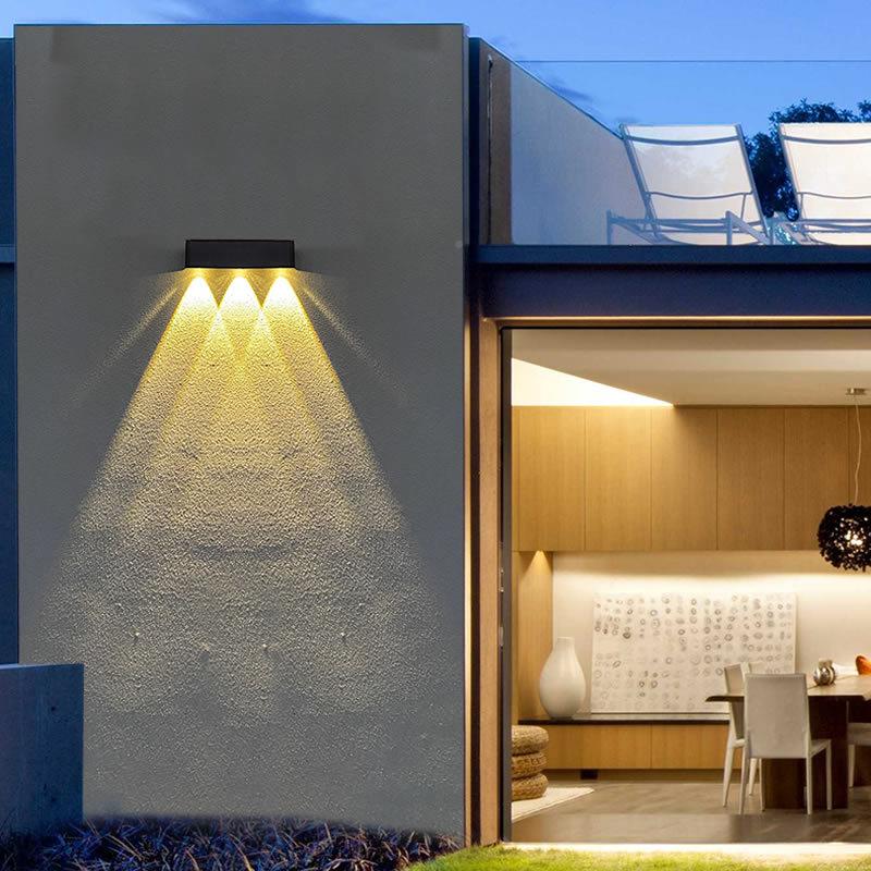 户外太阳能防水墙洗墙灯花园壁FX309A-3灯庭院围别墅外墙墙面饰装