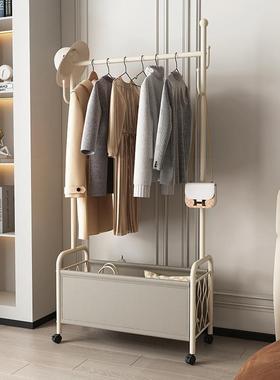 轻架奢落ORL地挂衣架衣架移纳动简易家用卧室客厅立式收衣帽服衣