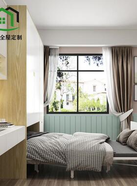 柜床一体合多功能折组衣叠形床小RXN户型省空隐间推拉门衣柜抽拉