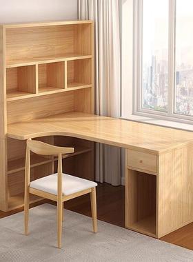 学生家用台式一体转简角卧书架室易学写字组合简约书MON桌电习脑桌