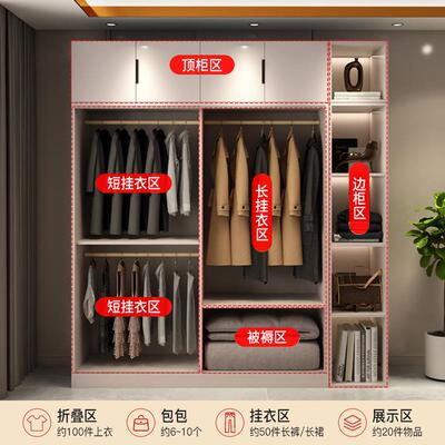 衣柜门家用卧ATB室用推拉款2025爆款新出租房经济型小户型简易大