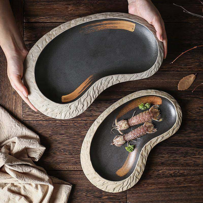 菜创意陶家用盘子刺身盘日式料理CFL寿司盘异形盘浅厅盘瓷餐餐具