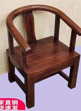 老实椅子KKU靠背坐椅木老木式雕龙椅子凳子大船气主人椅围椅实木