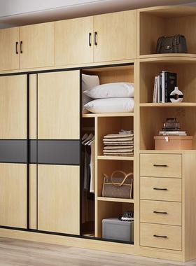 租衣舍柜用卧室拉门柜子经济型实CWX木质宿小户型出家房屋用挂衣